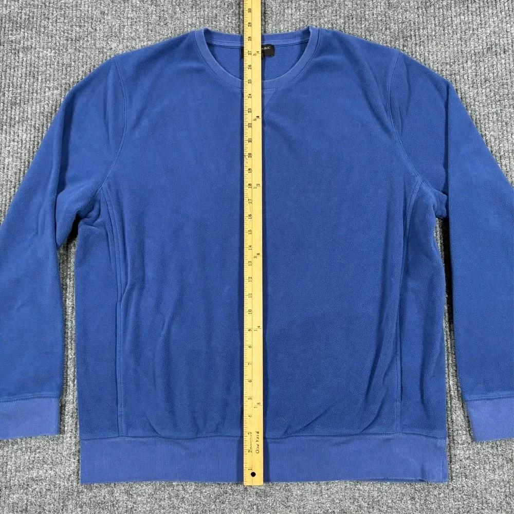 Banana Republic Ultrawarm Sweatshirt Mens Size XL Blue Fleece Crewneck Pullover
